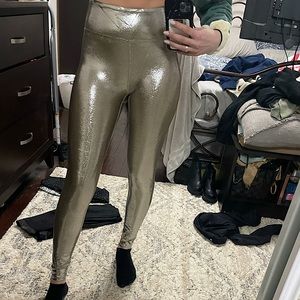 Metallic high waisted leggings from carbon 38